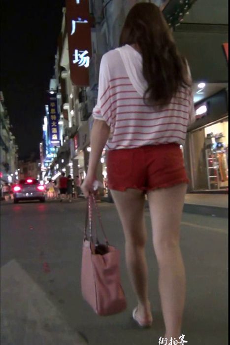 [街拍客视频]jx0044 红色超短热裤大